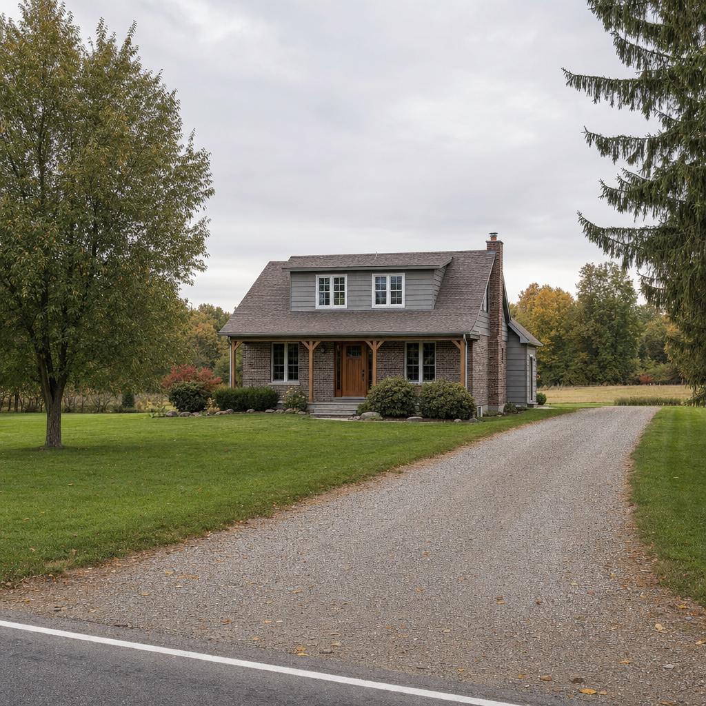 A calm single-family home exterior on a quiet Richmond Hill street, representing the household size and daily water use that decides how often a septic tank needs pumping